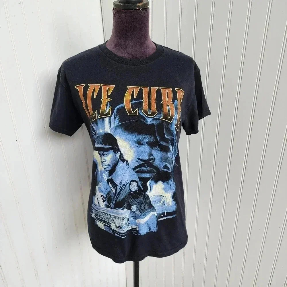 Ice Cube Men's Hip Hop Tee shirt  shirt Rap Black Graphic Sz S